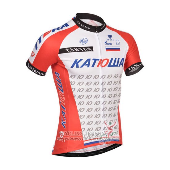 2014 Jersey Katusha White And Red | buycyclingjersey.com